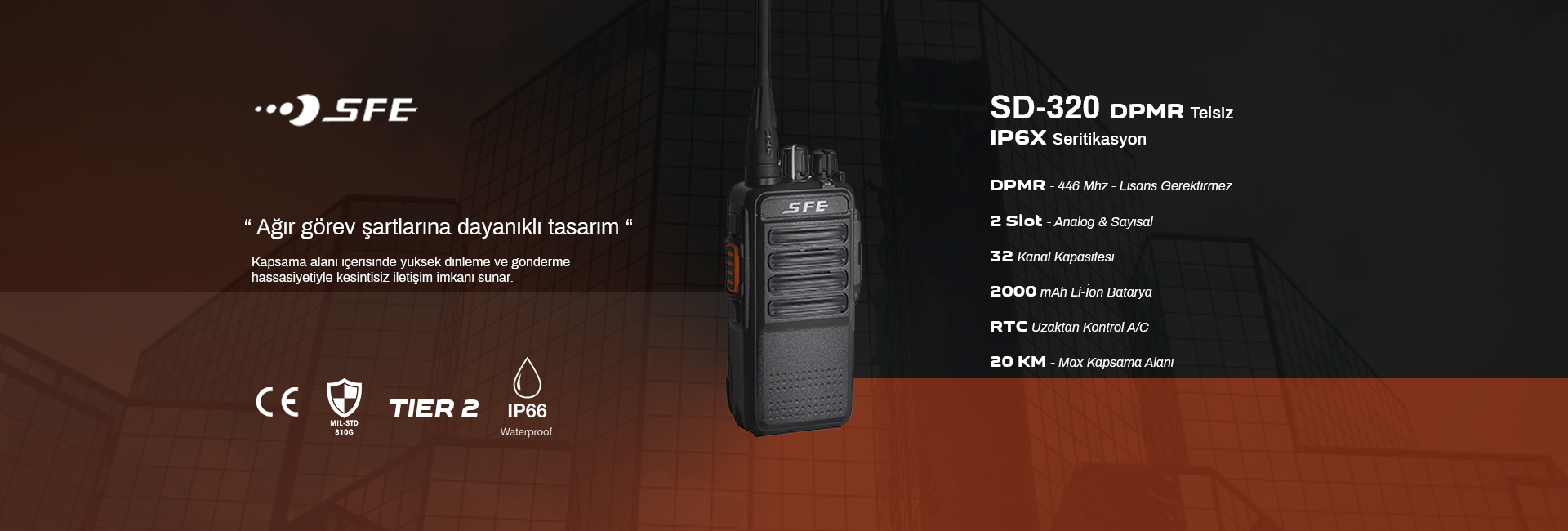 sfe sd320 dmr telsiz